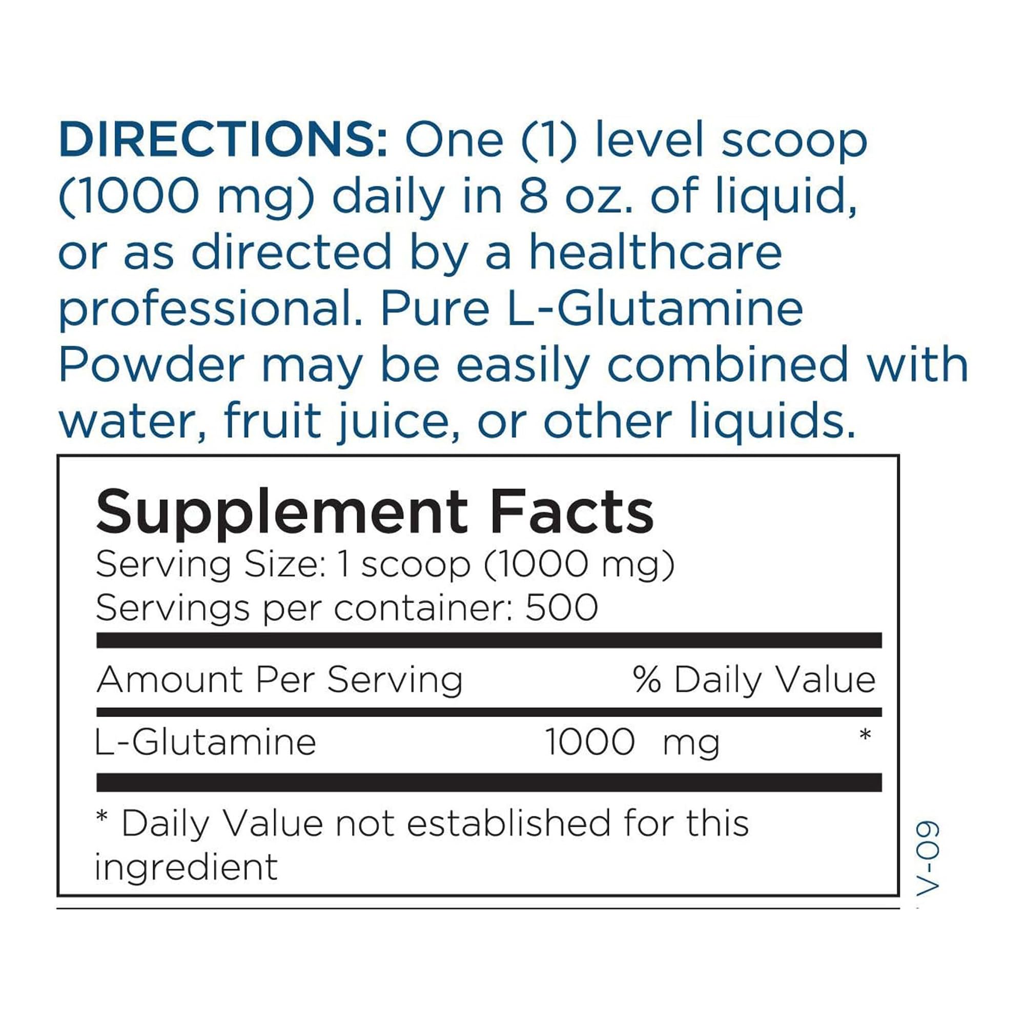 Metabolic Maintenance L-Glutamine being stirred into a glass