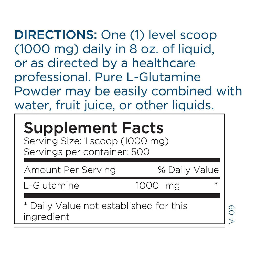 Metabolic Maintenance L-Glutamine being stirred into a glass