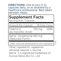 Metabolic Maintenance L-Glutathione amber glass bottle protects potency.
