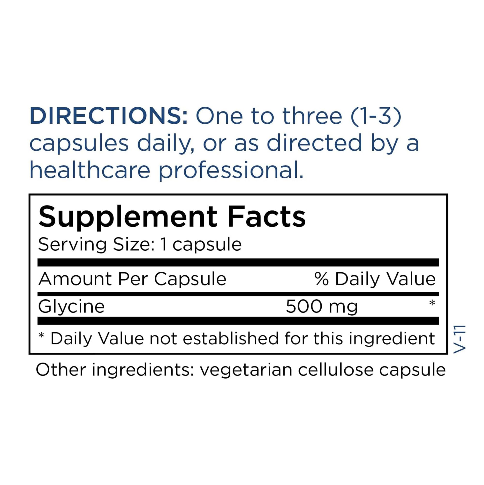 Metabolic Maintenance Glycine product shot emphasizes simple, clean supplement.
