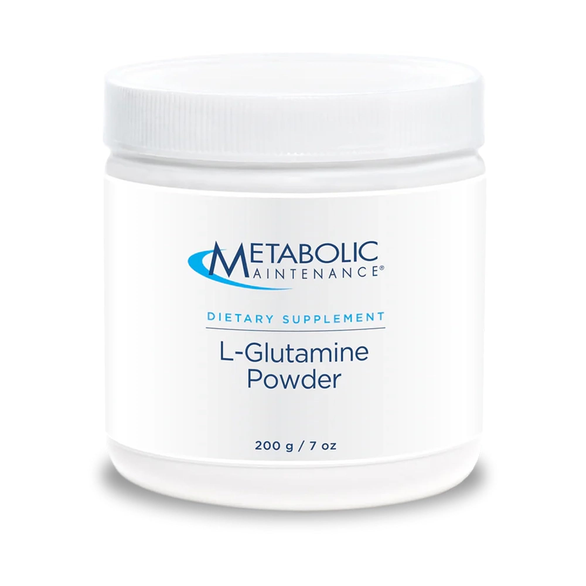 Metabolic Maintenance L-Glutamine powder bottle, neutral taste for daily gut support.