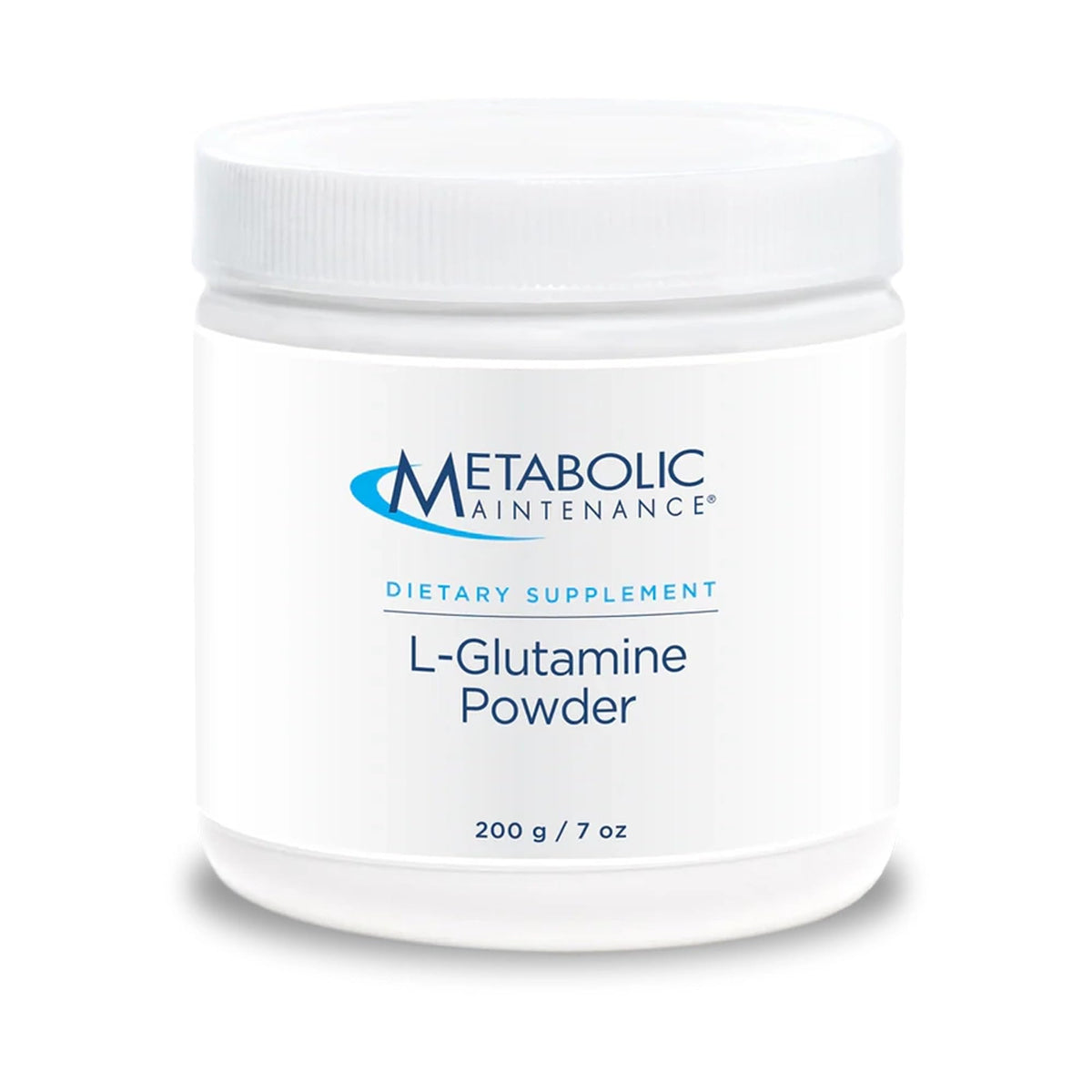 Metabolic Maintenance L-Glutamine powder bottle, neutral taste for daily gut support.