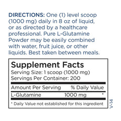 Metabolic Maintenance L-Glutamine powder servings ready in glass after mixing.