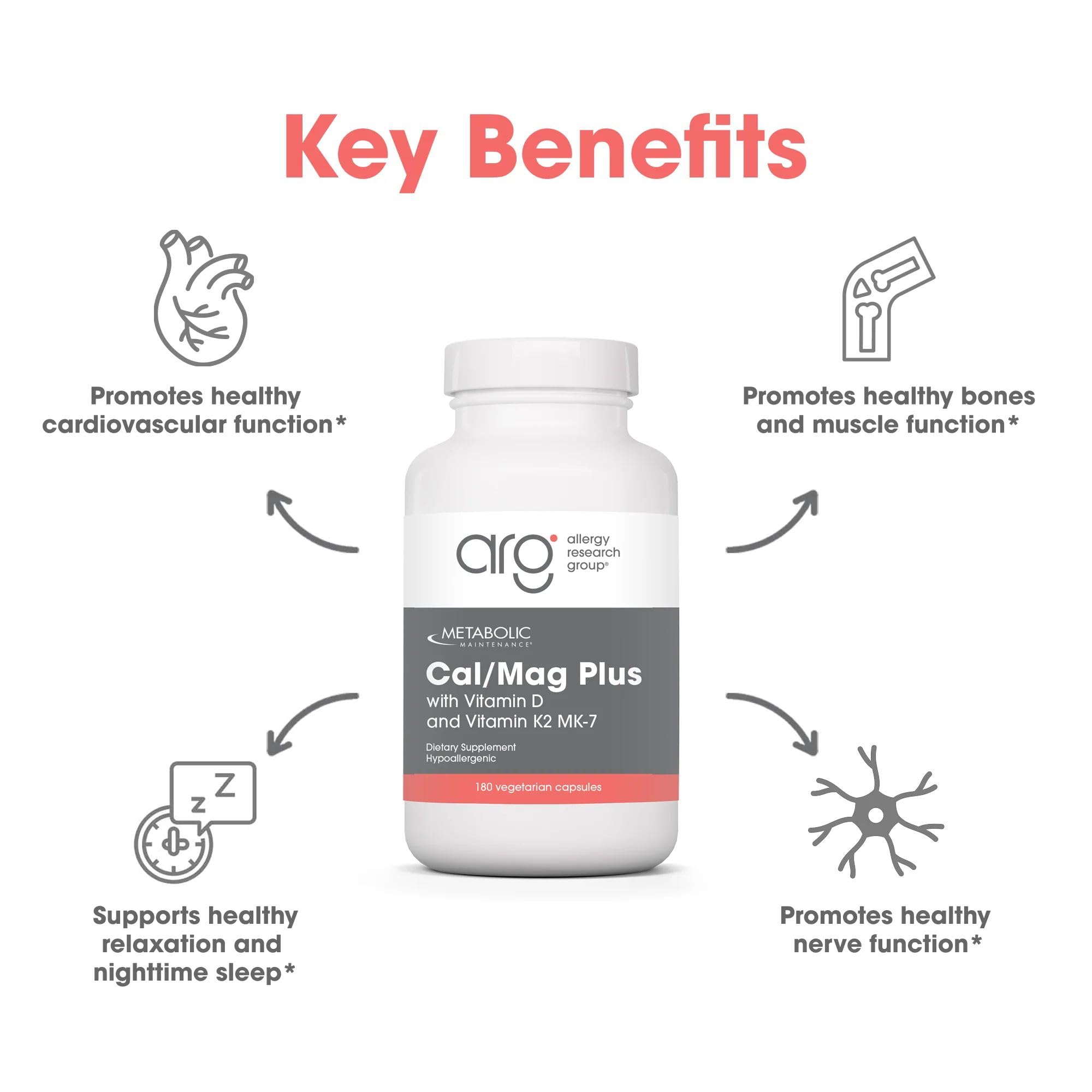 Metabolic Maintenance bottle showing calcium magnesium balance for daily support.