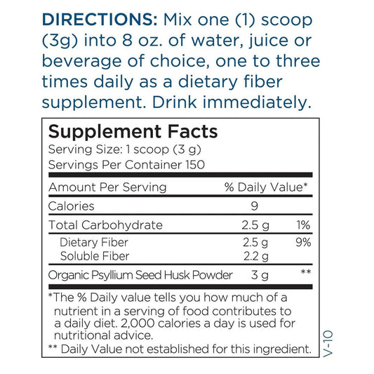 Metabolic Maintenance Psyllium Husk Powder stirred into water for gentle digestion.