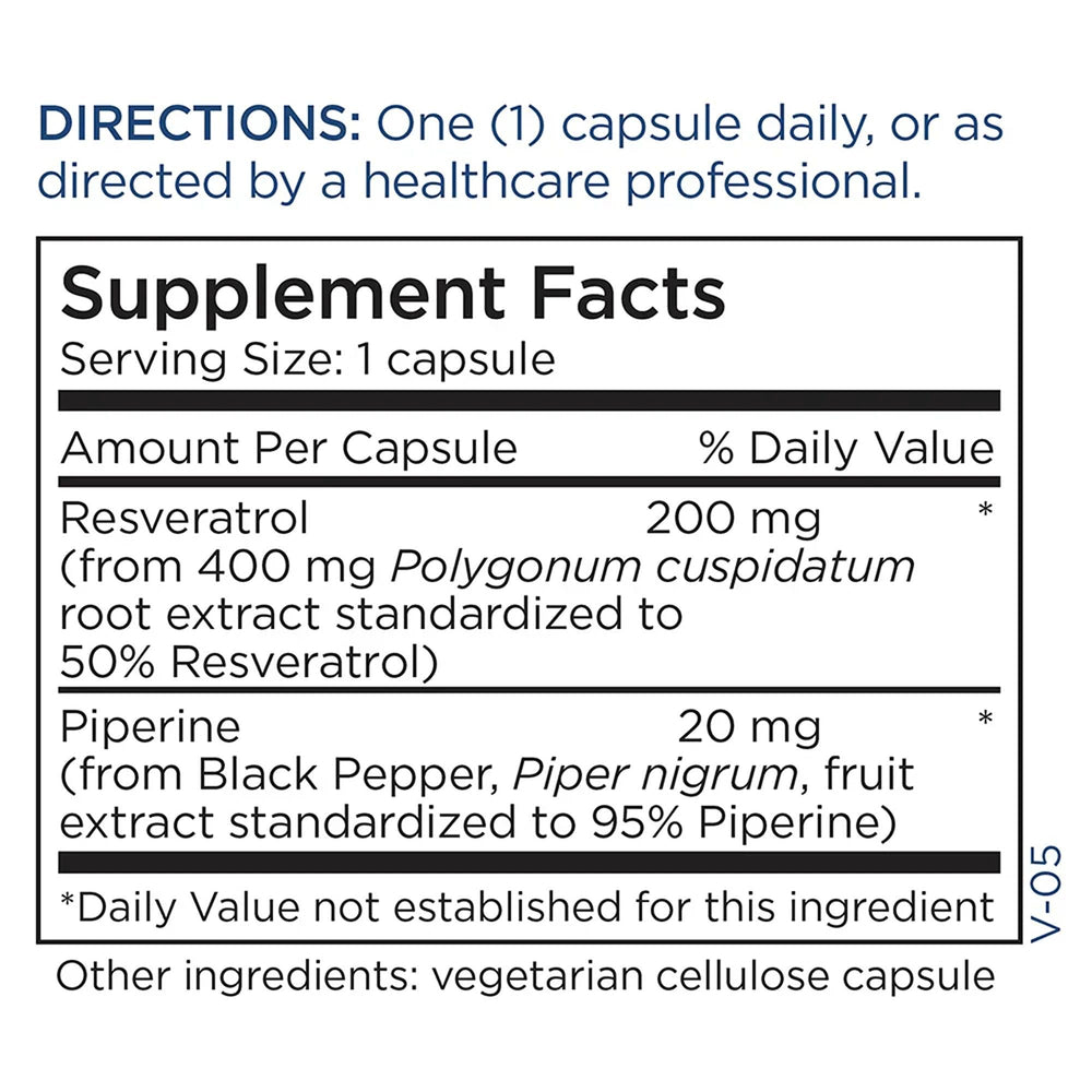 Metabolic Maintenance trans-resveratrol capsules closeup emphasizing clean formula.