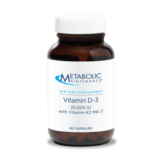 Metabolic Maintenance Vitamin D3 bottle highlighting daily bone and immune support.