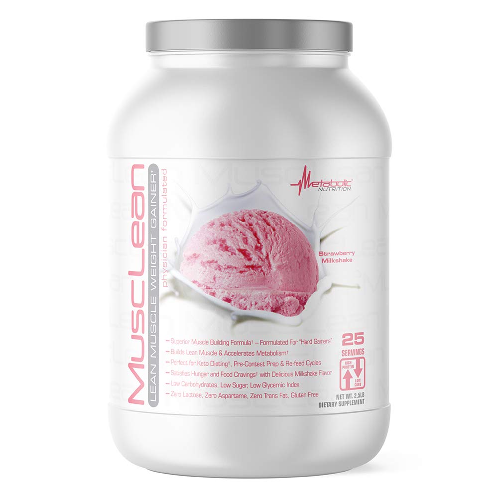 Metabolic Nutrition MuscLean milkshake bottle displaying high-protein keto meal option