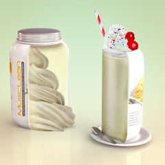 Metabolic Nutrition Musclean enzyme-coated powder closeup, supports easy digestion and absorption.