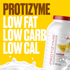 Protizyme label back confirms 52 servings per container