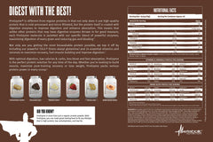 Metabolic Nutrition Protizyme shake glass with strawberry creme depicts indulgent flavor.