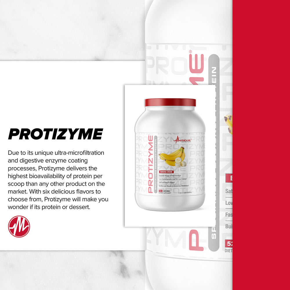 Protizyme whey protein powder being poured into a shaker for easy mixability.