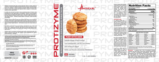 Protizyme whey protein powder scoop illustrates easy portioning for daily protein.