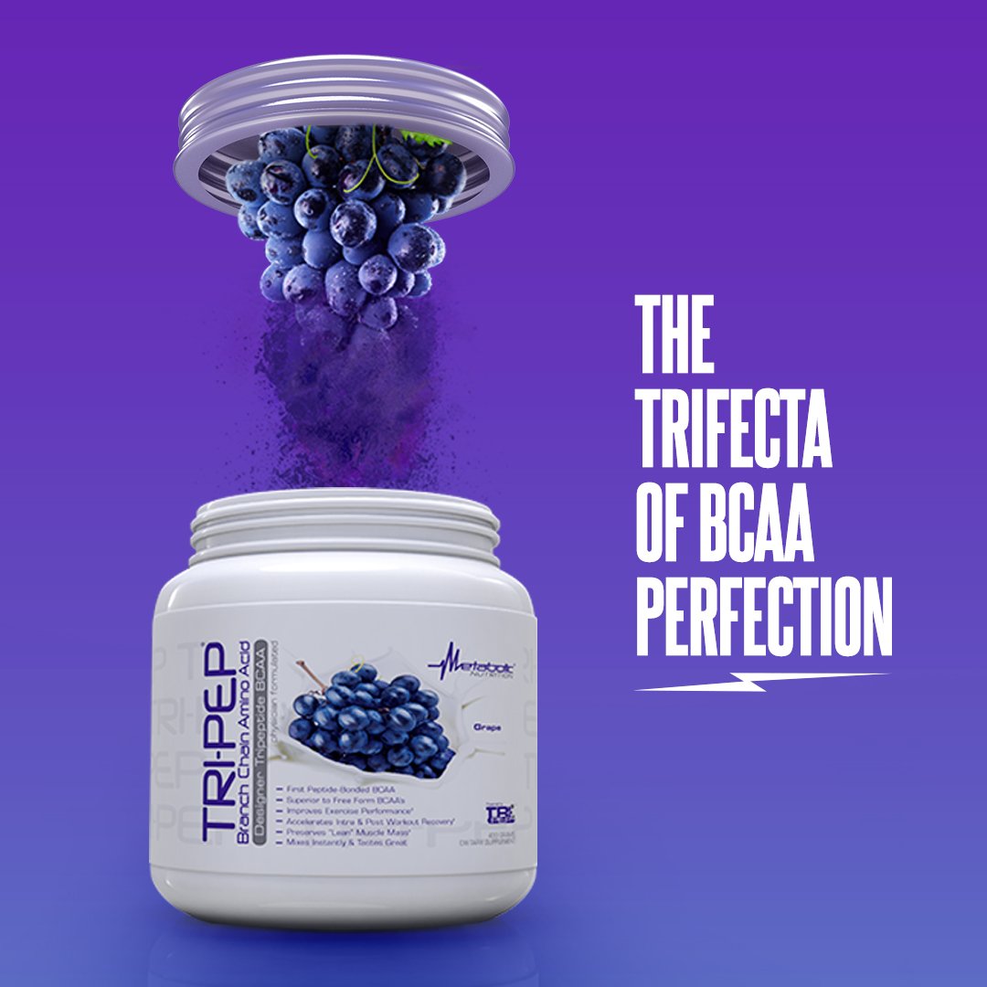Metabolic Nutrition Tri-Pep athlete in gym scene preparing shake