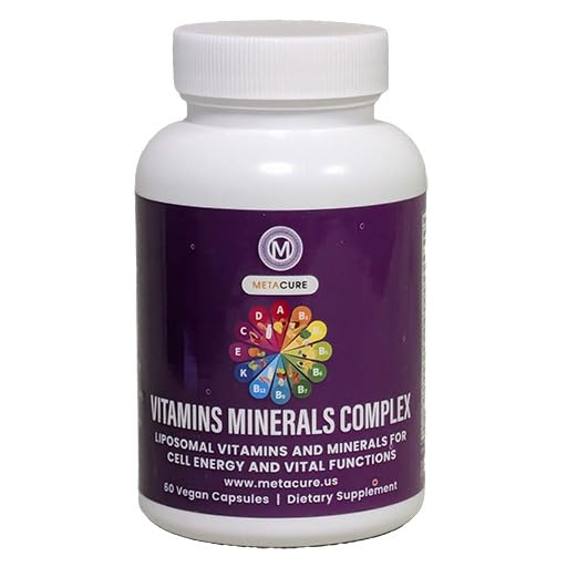 Metacure Vitamins Minerals Complex bottle promotes everyday wellness with clear, informative labeling.