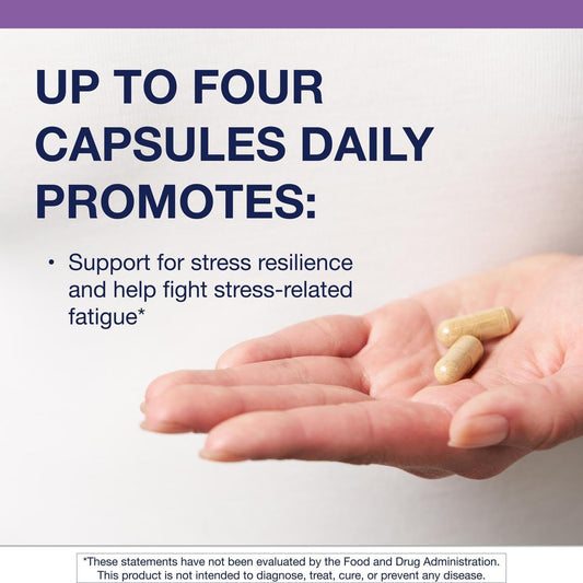 Metagenics Adreset capsules on a bright surface suggesting daily energy