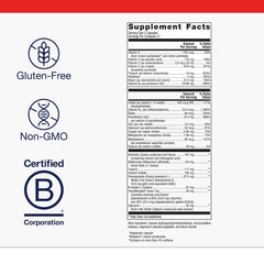 Packaging box of Metagenics AdvaClear showing vegan, gluten-free formula