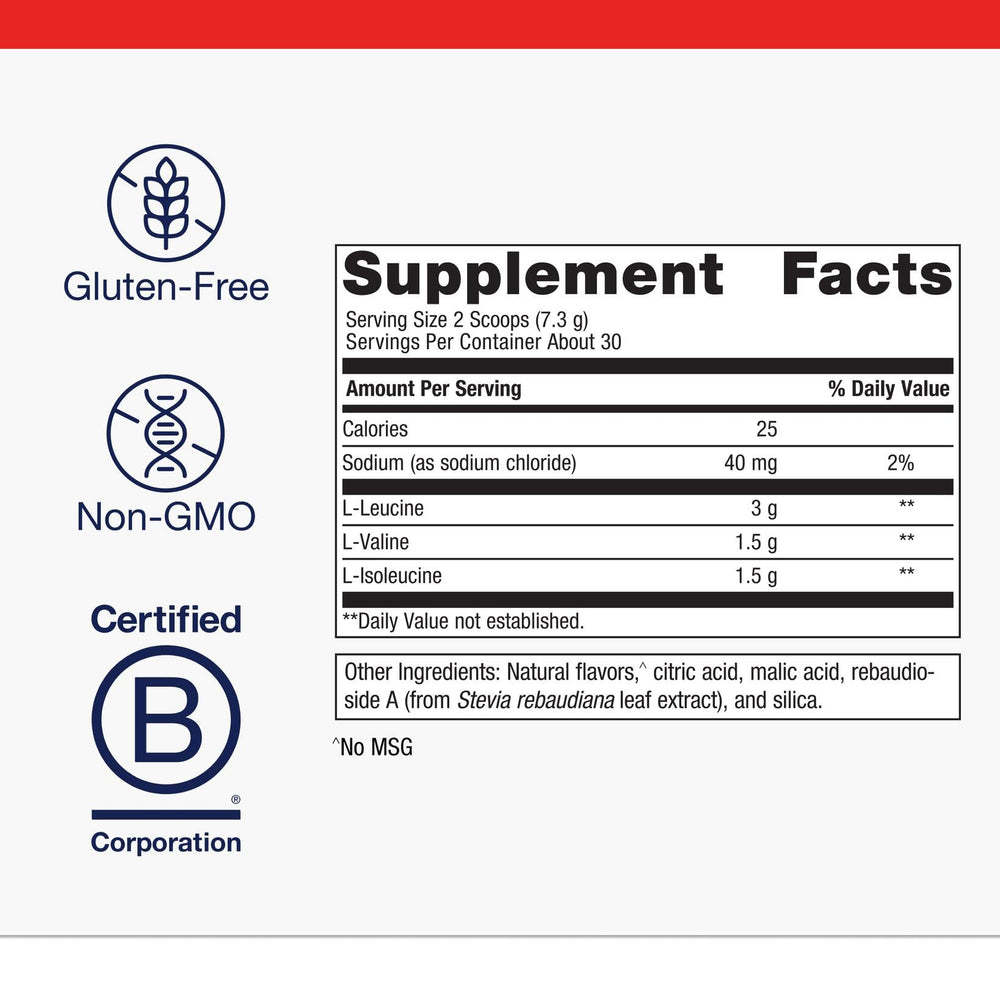 Metagenics BCAAs mixed drink highlights lean recovery after workouts