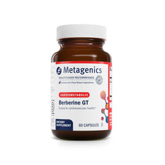 Metagenics Berberine GT capsules on white background for metabolic support