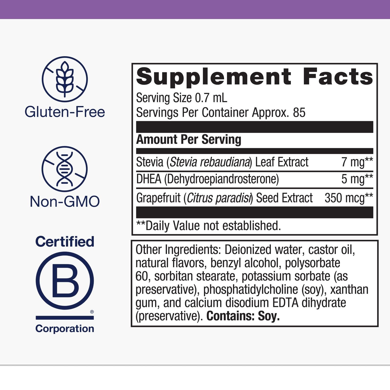 BioSom grapefruit extract ingredient highlight on label