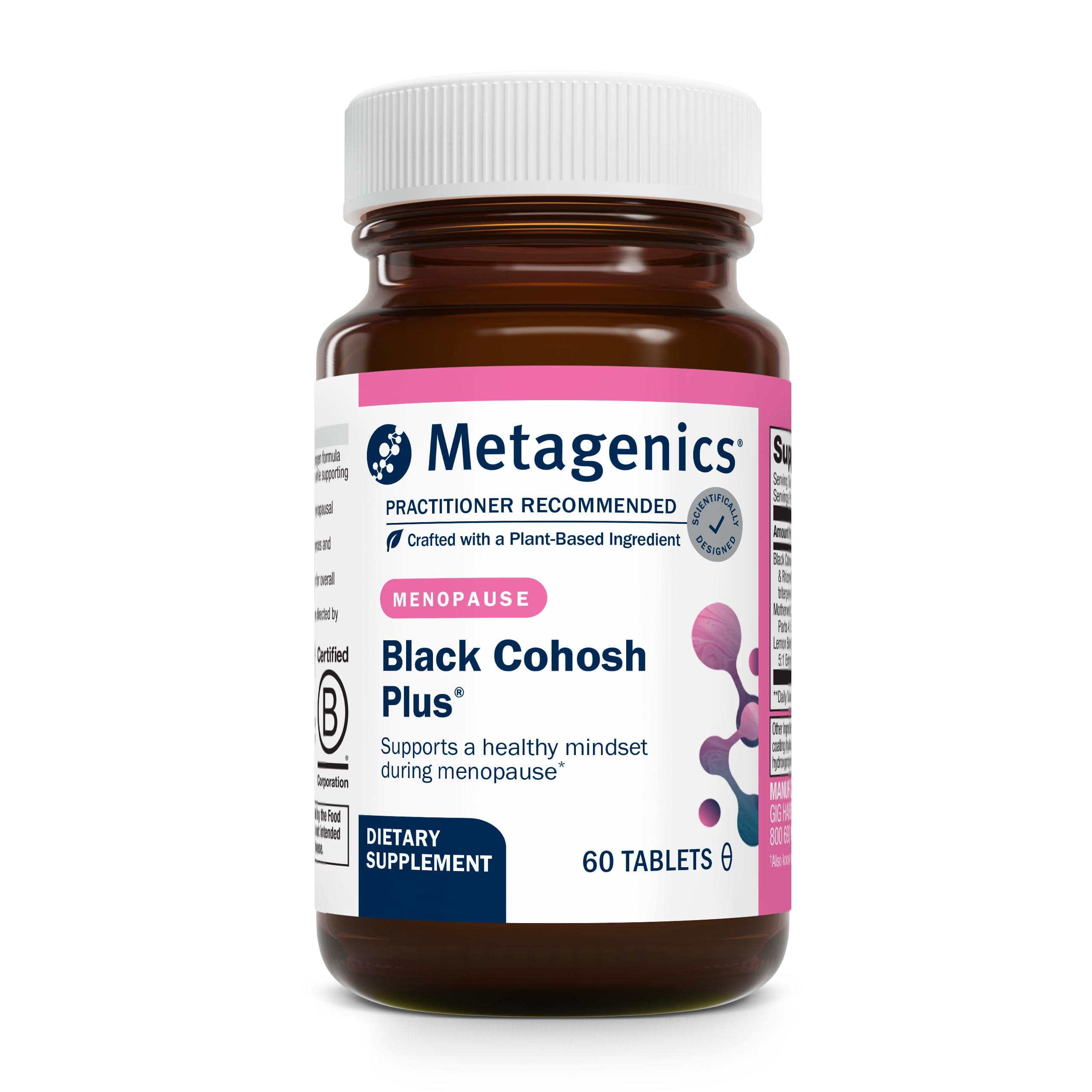 Metagenics Black Cohosh Plus bottle for daily menopause support and balance