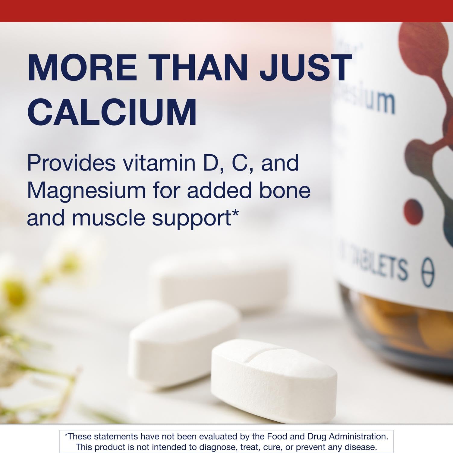 Metagenics Bone Builder bottle label showing calcium and vitamin D ingredients