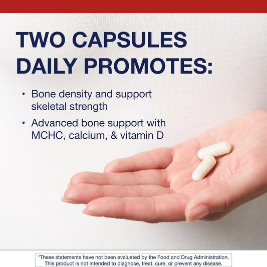 Metagenics Bone Builder Plus capsules ready for daily calcium and vitamin D3 support.