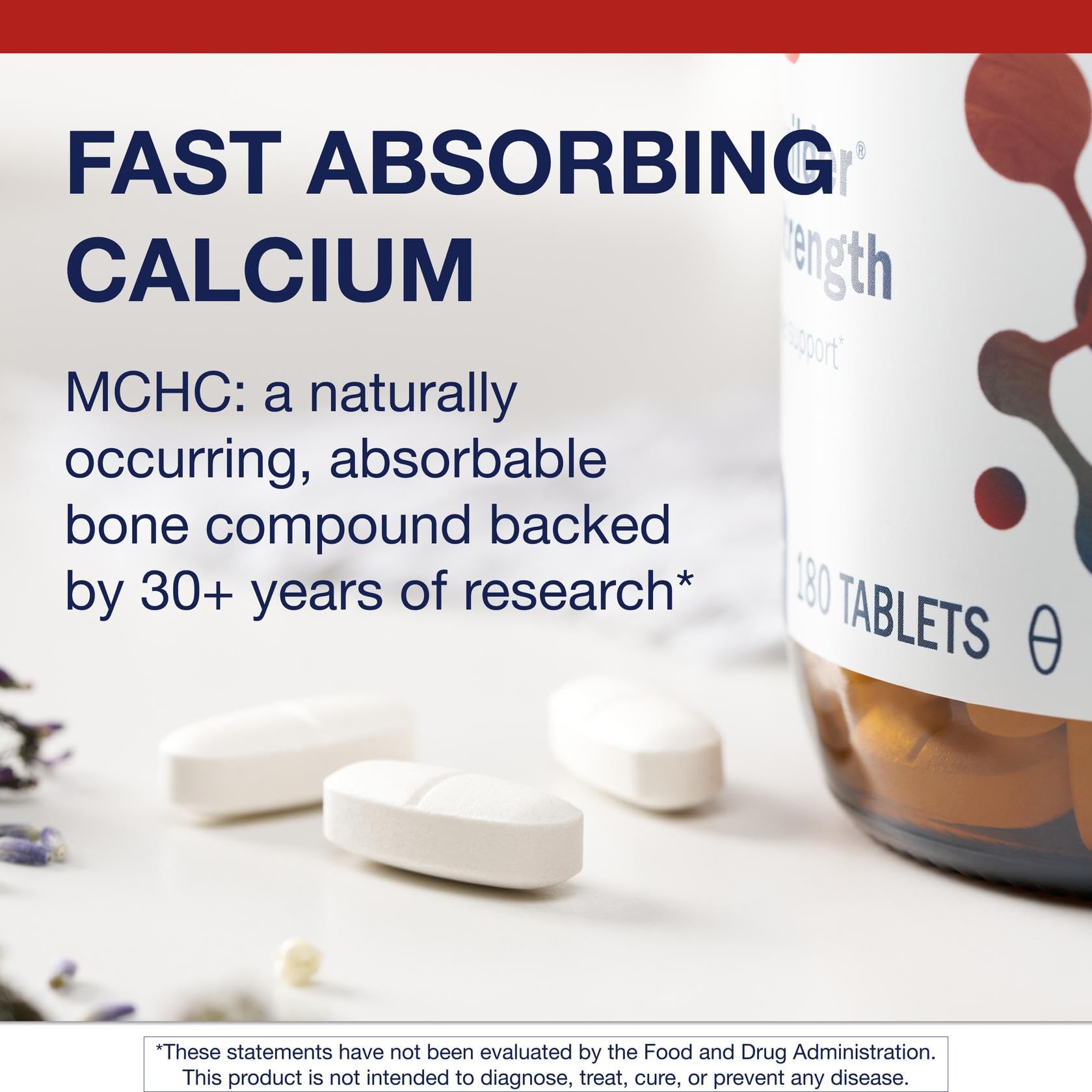 Serving size of Metagenics Bone Builder shown as three tablets for daily mineral intake