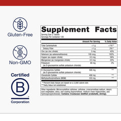 Gluten-free labeling beside the Metagenics ChondroCare bottle for peace of mind.