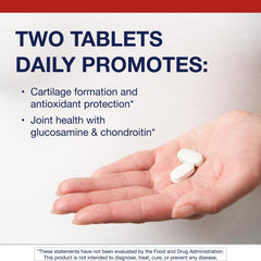 Close-up of Metagenics ChondroCare tablets for convenient daily use.