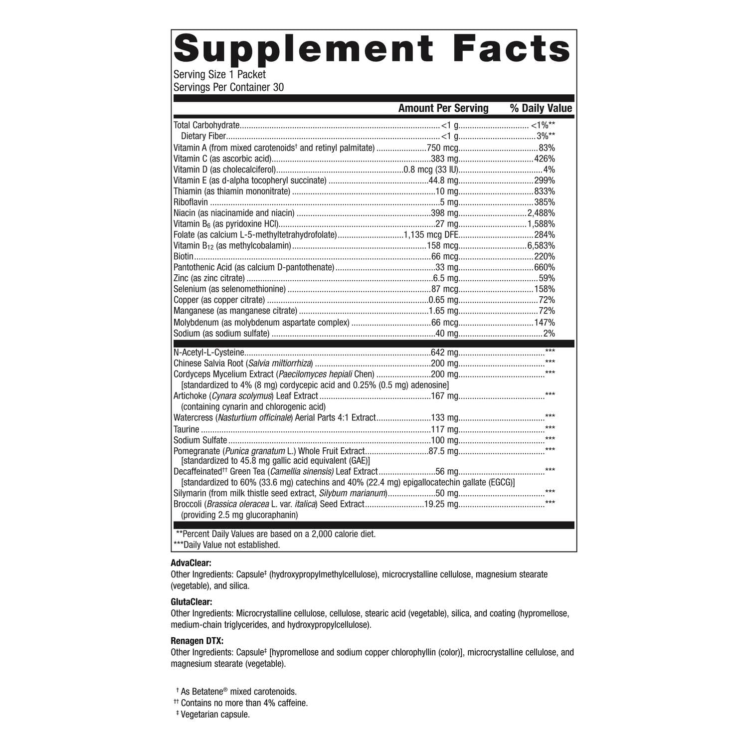 Metagenics Clear Change Daily Essentials label closeup highlights clean, non-GMO formulation for sensitive diets.