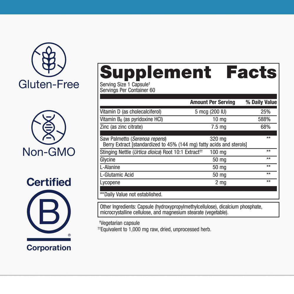 Metagenics Prostagen ingredients showing lycopene and zinc for immune and balance potential