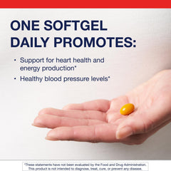Metagenics CoQ10 ST-100 softgel close-up showing daily capsules for routine use.