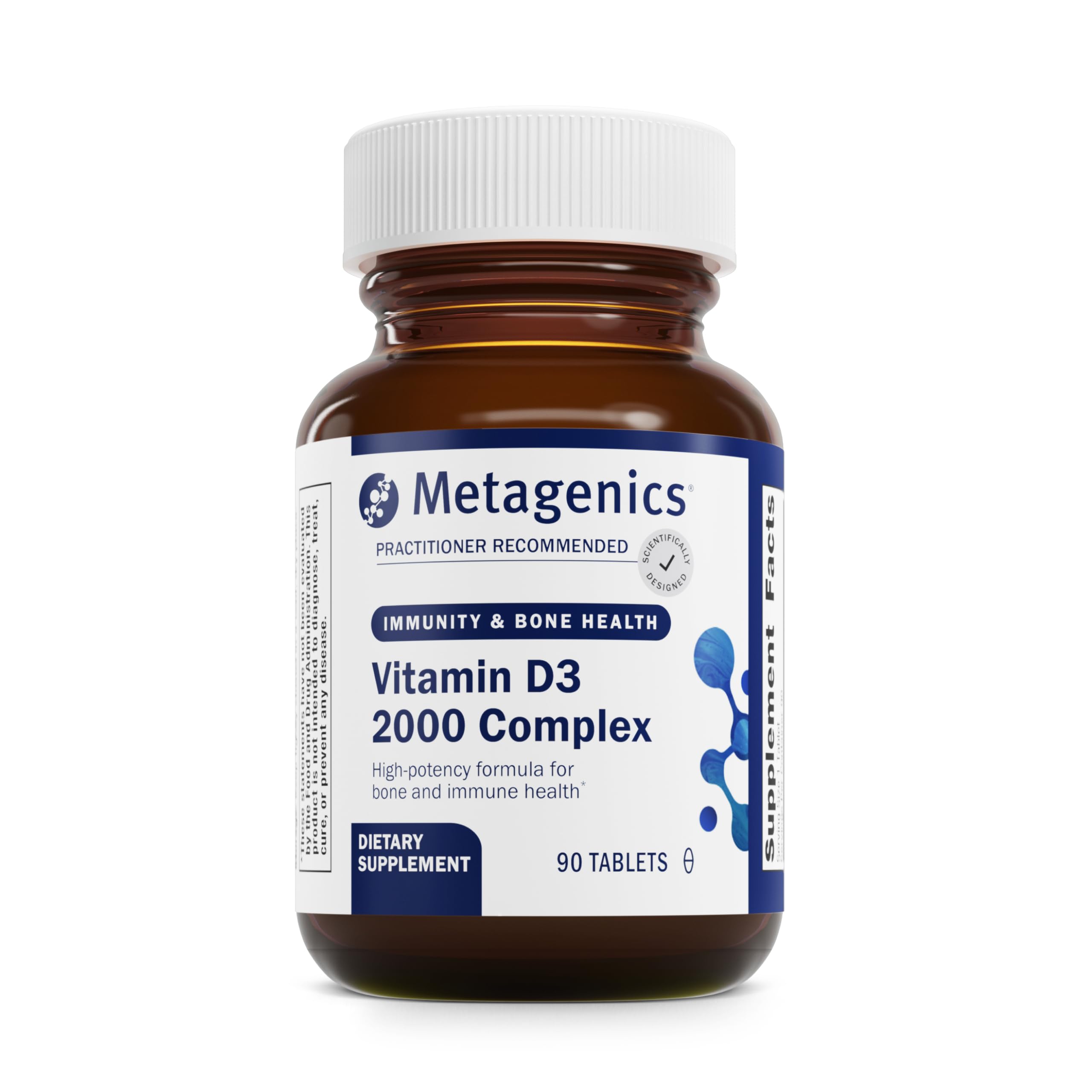 Metagenics D3 2000IU bottle image highlighting daily bone health support