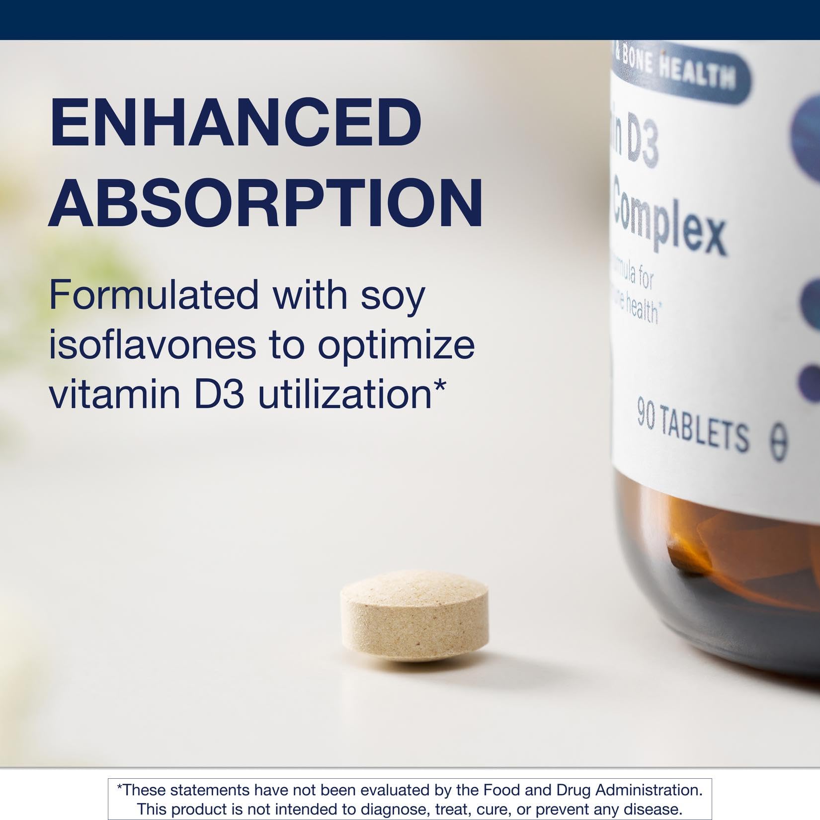 Metagenics D3 2000IU label on bottle communicates gluten-free and non-GMO quality