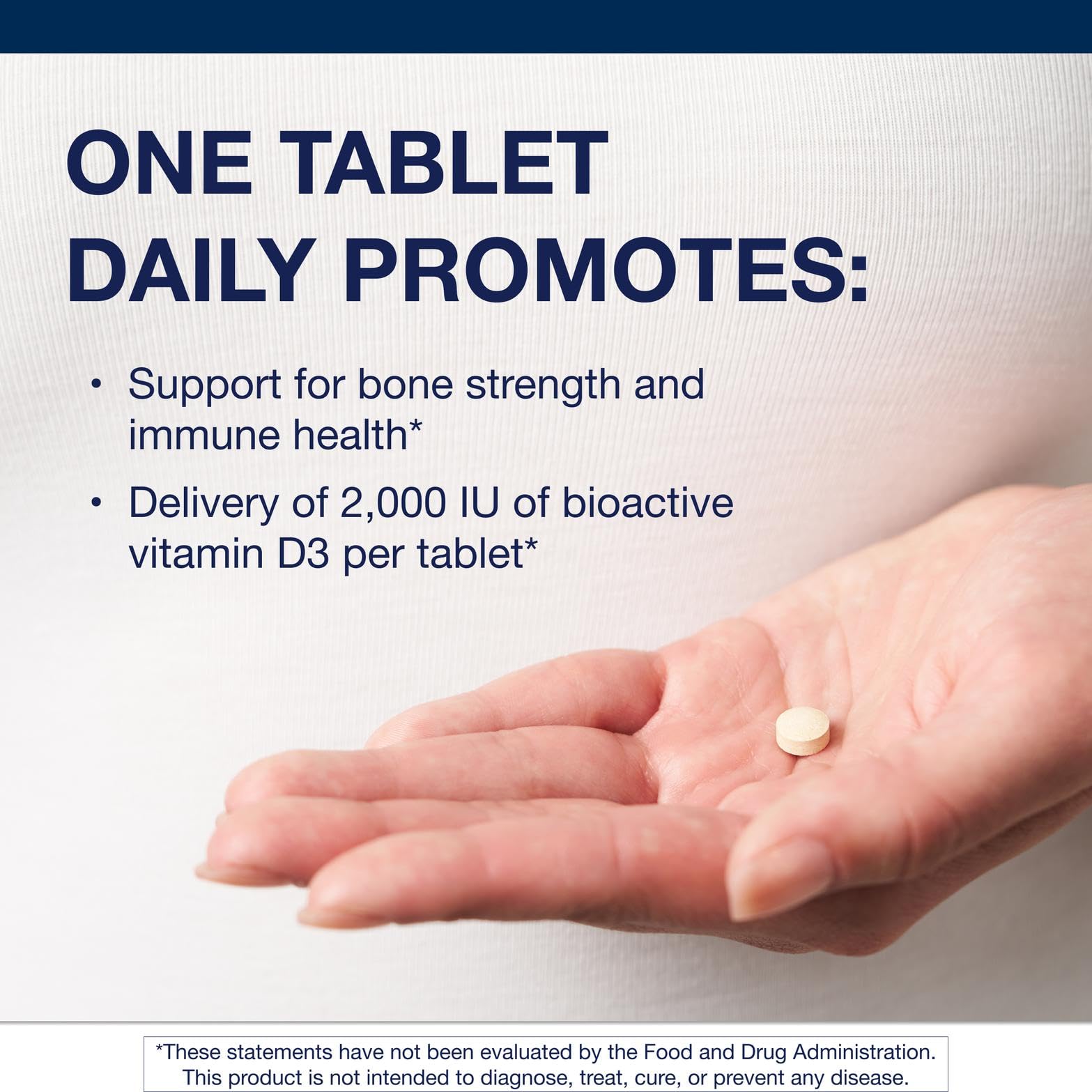Metagenics D3 2000IU tablet close-up ideal for daily immune support