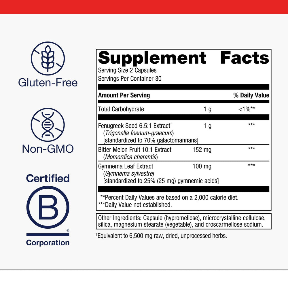 Nutrition label showing non-GMO and gluten-free claims for health-conscious shoppers.