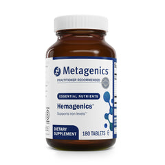 Metagenics Hemagenics iron tablets bottle for daily iron support and energy