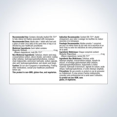 Metagenics HerWellness Estrovera tablet close-up highlighting daily 4 mg dosage