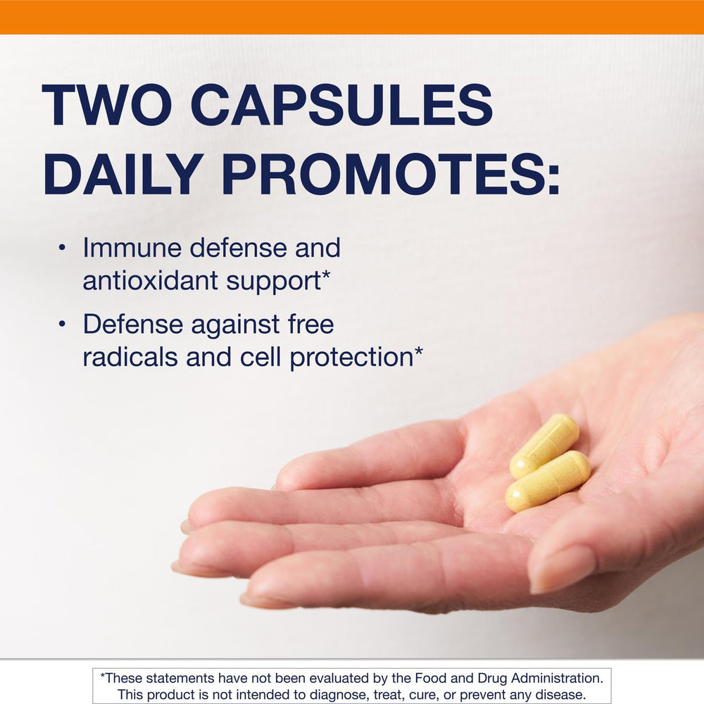 Close-up of Metagenics Immune Active capsules for easy daily use.