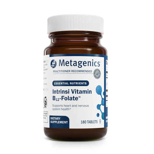 Metagenics Intrinsi B12-Folate bottle front for daily energy balance.