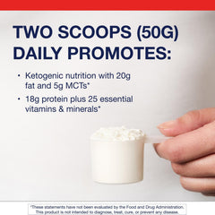 Metagenics Ketogenic Shake bottle showing vanilla formula