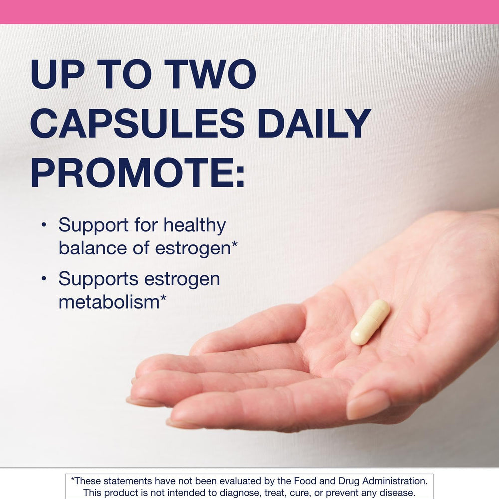 Metagenics Meta Indole-3-Carbinol capsules ready for daily use