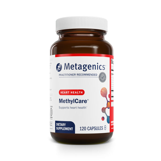 Metagenics MethylCare bottle label shows non-GMO and gluten-free credentials