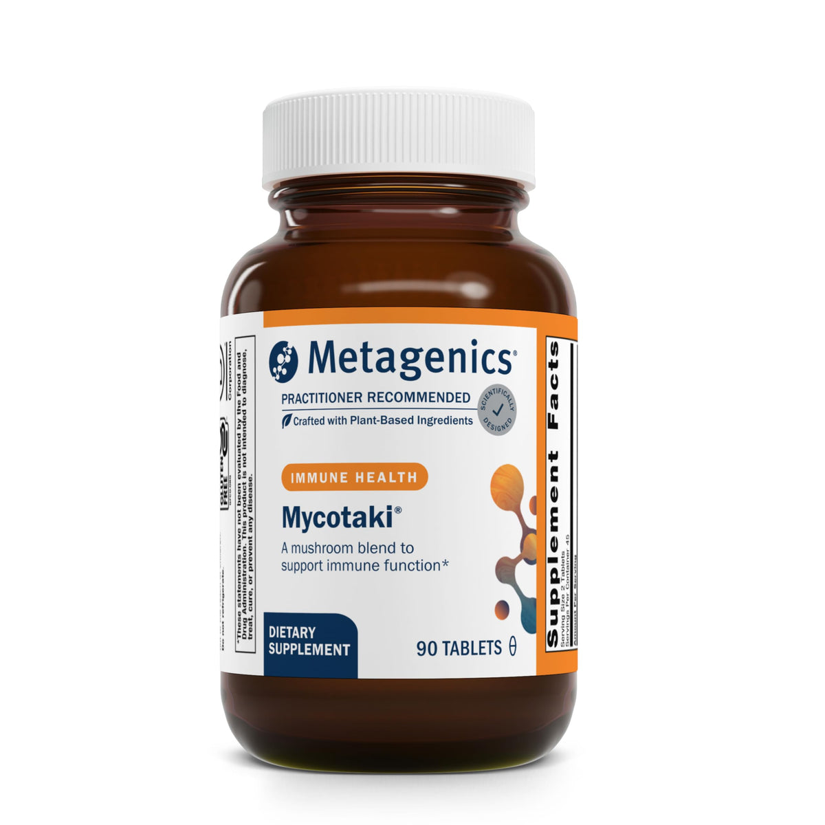 Metagenics Mycotaki immune bottle ready for daily resilience and immune support.
