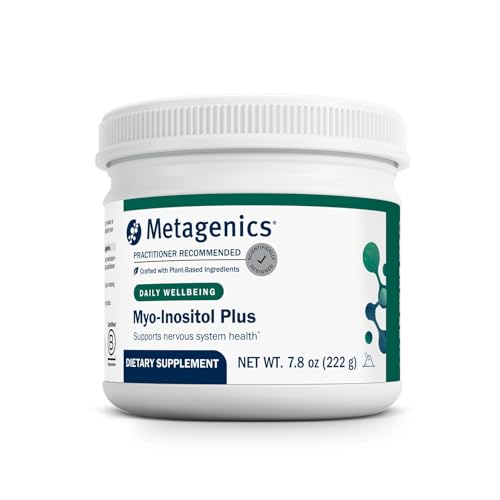 Metagenics Myo-Inositol Plus label detailing magnesium chelate and myo-inositol blend.