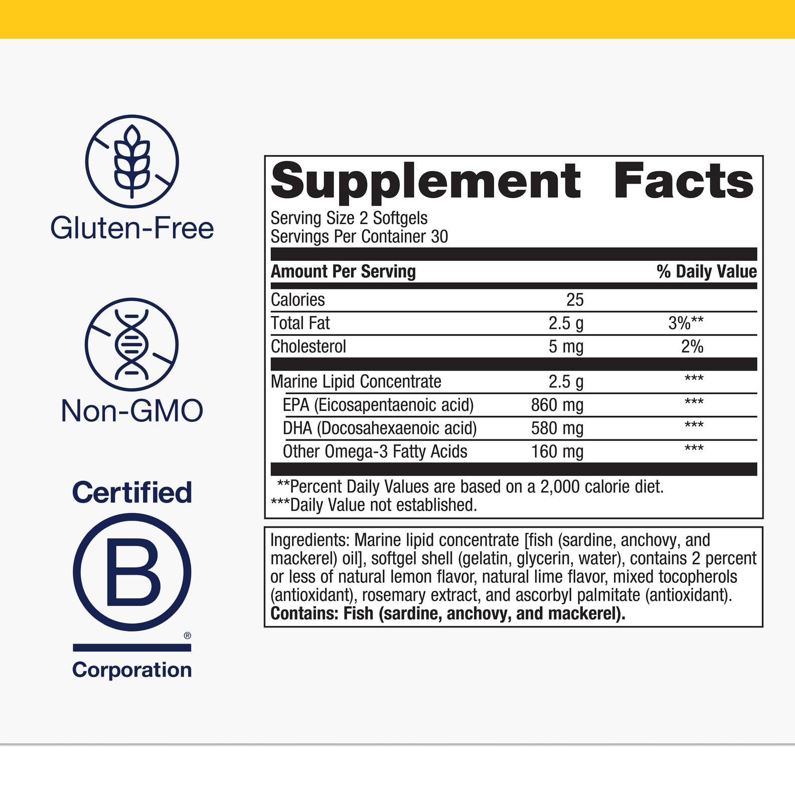 Metagenics OmegaGenics lemon-lime flavor for fresh daily use