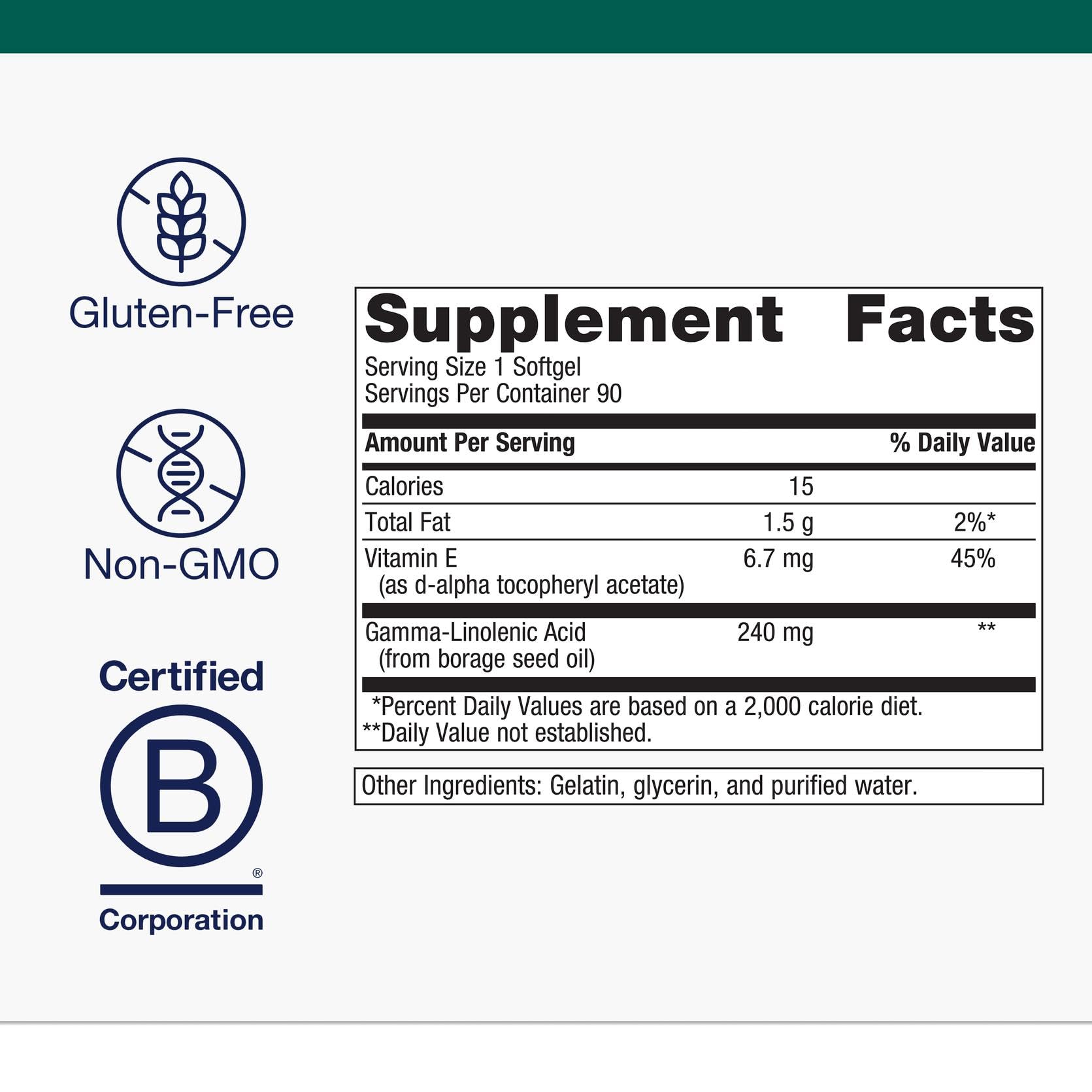 Metagenics OmegaGenics label with vitamin E icon indicating antioxidant protection