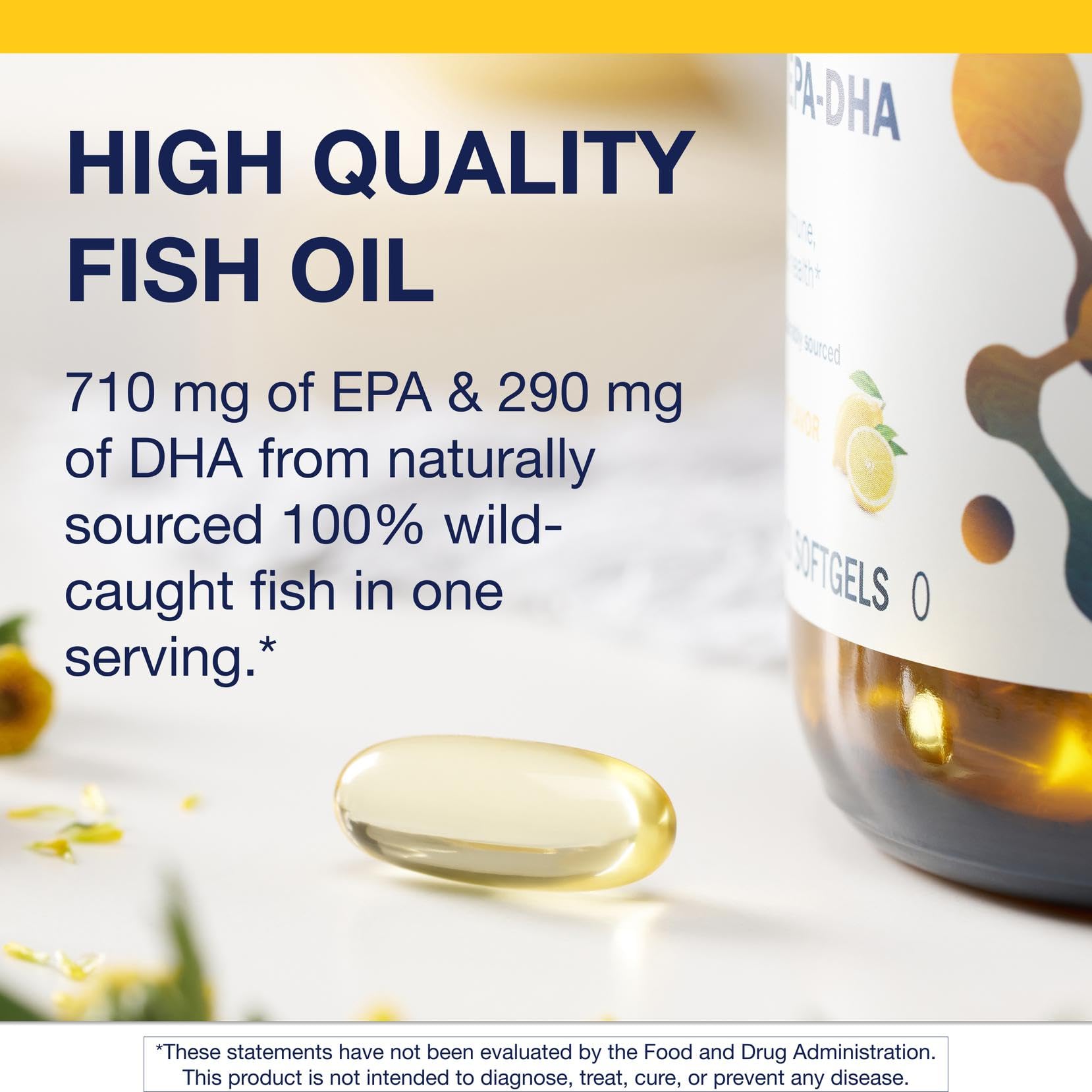 Metagenics OmegaGenics EPA-DHA 1000 mg label highlights sustainability