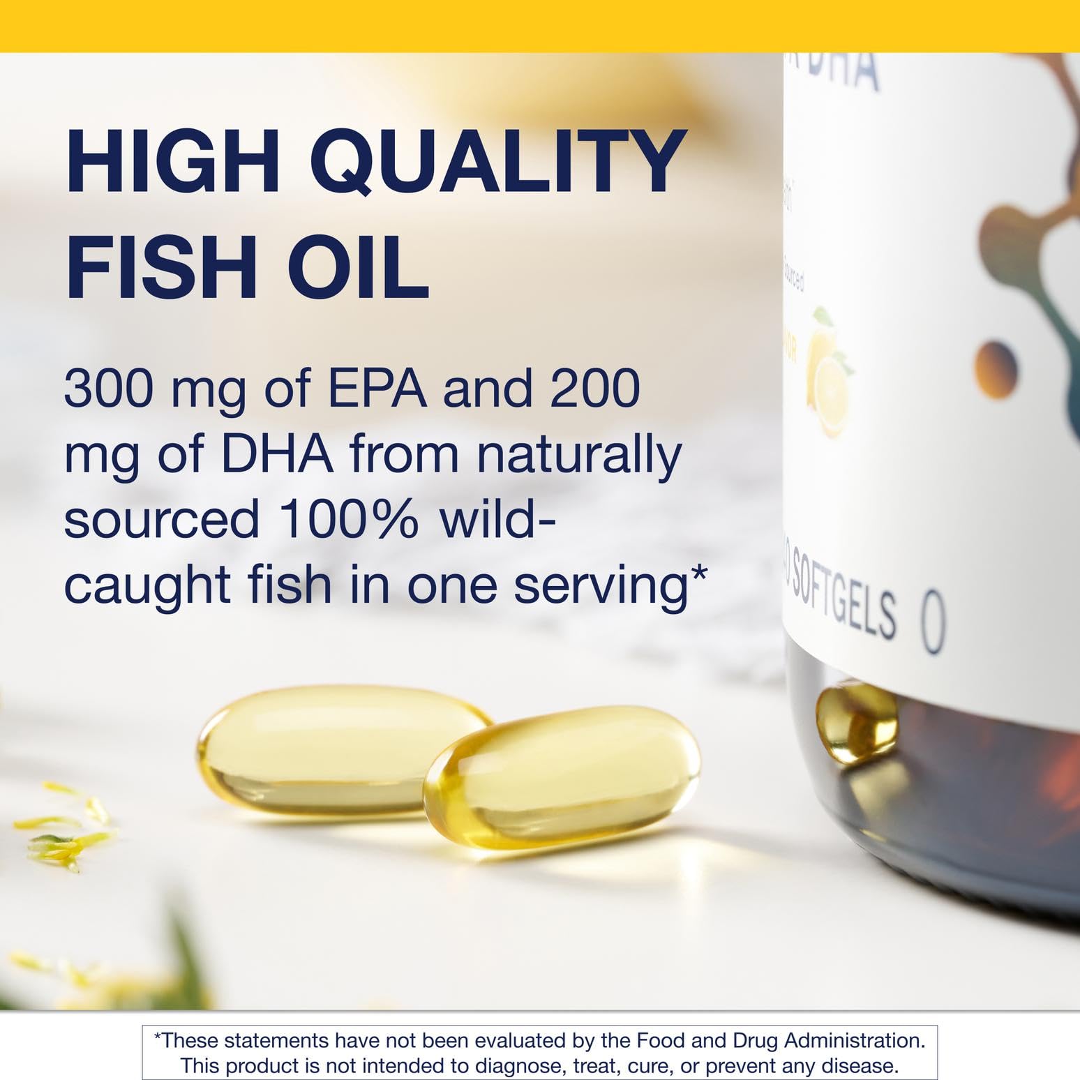 Metagenics OmegaGenics EPA-DHA 500 label with third-party testing emblem for trust.